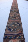 1.1 x 12.8 ft. Rare Ersari Tribal Runner – Octagonal Gul Medallion Design Carpet