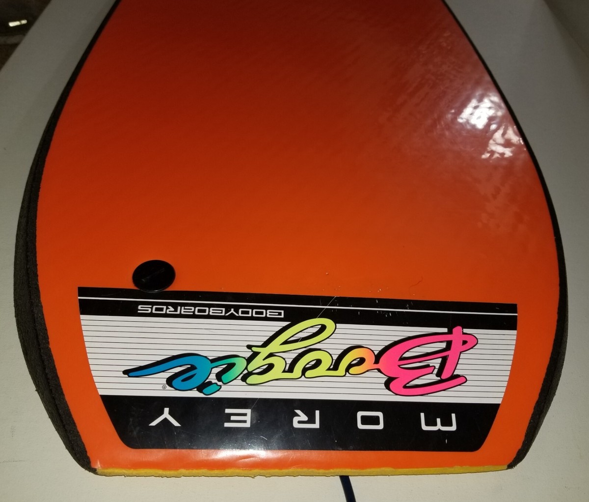 MOREY BODYBOARD MACH 7-X BOOGIEBOARD VINTAGE YELLOW SURF MOREY BODYBOARD MACH 7-X BOOGIEBOARD VINTAGE YELLOW SURF