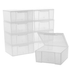 10 Storage Square Clear Container For Crafts Beads Small Items Organizer 2.5" sq