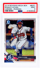 2018 Bowman Mega Box Chrome Ronald Acuna Jr. Prospect #BCP1 PSA 9 Rookie RC