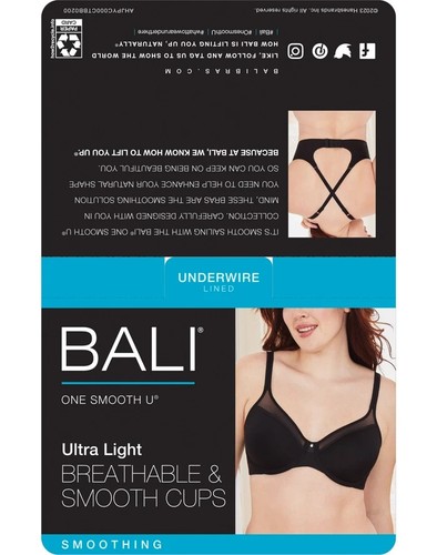Reggiseno con ferretto Bali One Smooth U modellante ultraleggero 3439 DF3439 - Foto 5 di 40