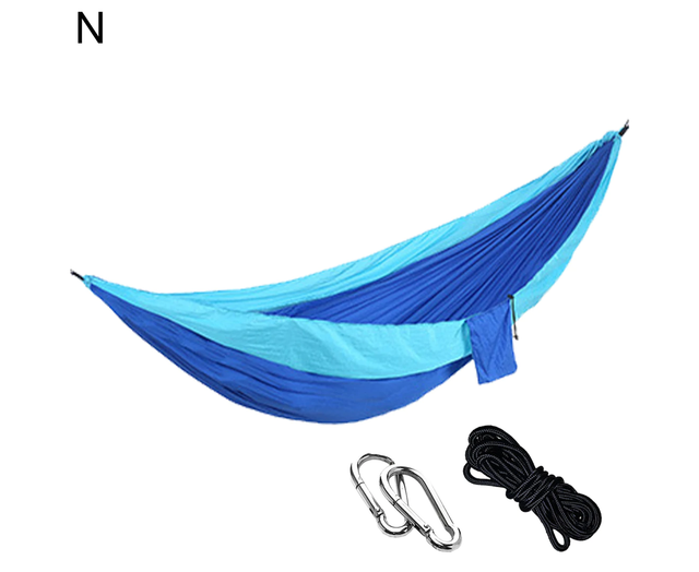1 Set Outdoor Hammock Anti-Deform Heavy Duty Eco-Friendly Easy to Install Travel 1 Set Outdoor Hammock Anti-Deform Heavy Duty Eco-Friendly Easy to Install Travel