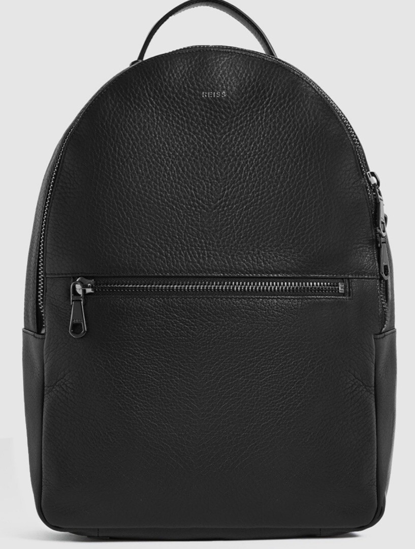 Reiss Black leather backpack Original Price $ 520