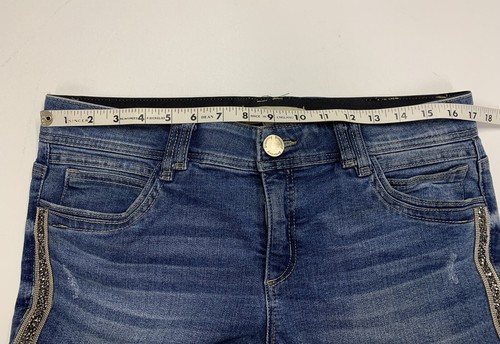 Democracy Ab Technology Röhrenjeans roher Saum verziert Seitenstreifen blau 10 - Bild 6 von 15