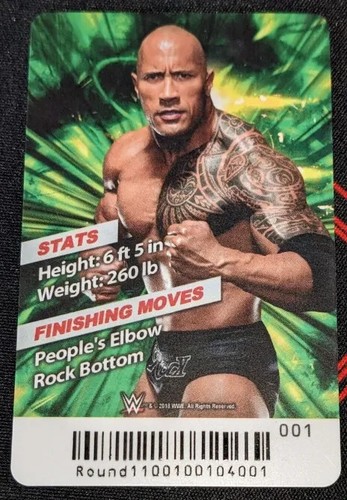 RARE The Rock Card - WWE Superstar Rumble From Round 1 - Bild 2 von 2