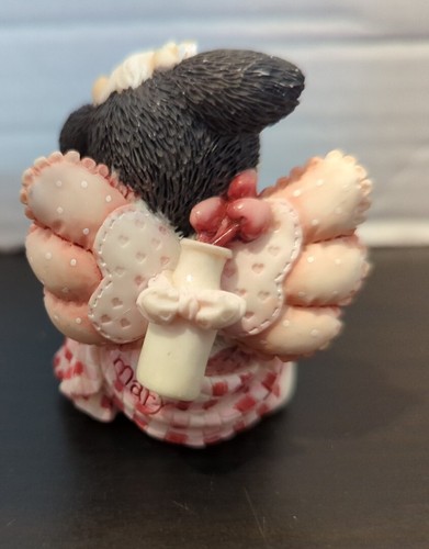 Mary's Moo Moos Cow Figurine Holding Holstein You Close 1995 Enesco 159395 Cupid - Picture 3 of 5