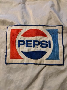 Vintage uniform patch TEEM soda pop small size die cut lemon PEPSI COLA n-mint+