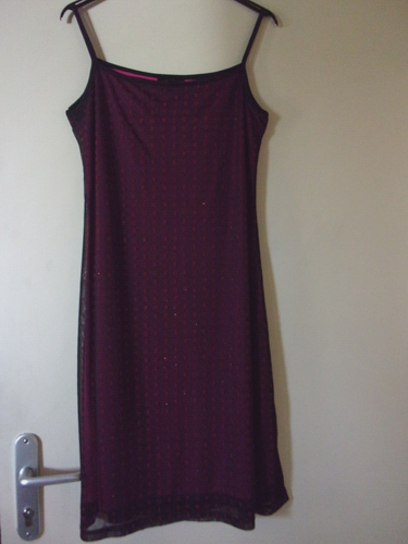 Robe Broderie Coton Bleu Marine – Taille M, Neuve Avec étiquettes, Doublée, Style Ajusté