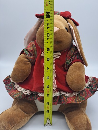 VTG 1985 Toys R Us Velveteen Rabbit Exclusive Christmas Dress 14" Easter - Picture 9 of 10