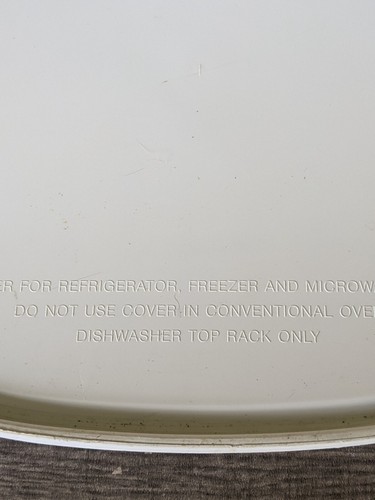 CORNING WARE F-2-PC OVAL PLASTIC STORAGE LID FOR FRENCH WHITE OVAL FREE USA SHIP - Picture 4 of 4