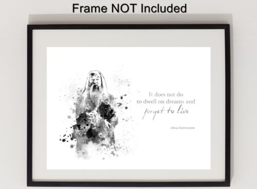 ART PRINT Harry Potter Quote, Blk&Wht, Harry Potter illustration, Wall Art, Gift - Picture 2 of 2