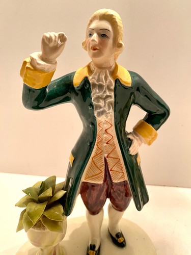 Vintage Italien Statue Figur ZAB Paul Majolika Viktorianisch Mann Frau Set - Bild 8 von 14