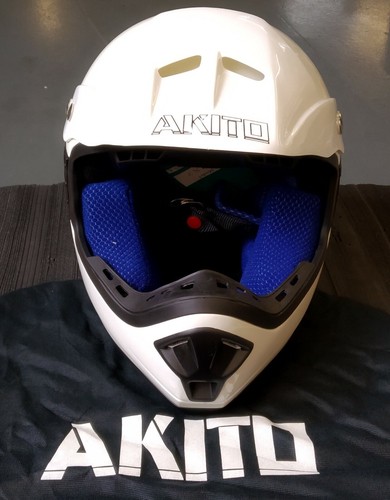 CASCO MOTO VRX2 AKITO BLANCO MOTOCROSS PEQUEÑO (S) VRX-2 VRX 2 R3 - Imagen 3 de 11