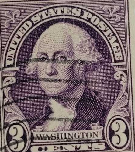 U.S. Postage Stamp ~ George Washington ~ 3¢ Violet ~ Posted/Cancelled ~ 1932 ~17 - Picture 4 of 6