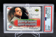 PSA 10 2003 Upper Deck Trilogy SCOTTY BOWMAN /30 Script Three Red Auto