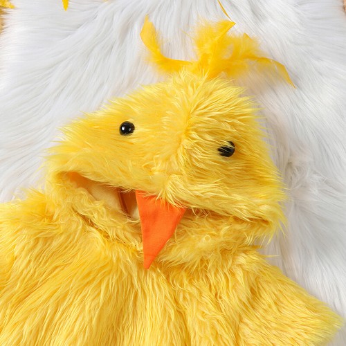 Kleinkind Jungen Mädchen Cosplay Huhn Tier Kostüm Fleece Kapuze Strampler Halloween - Bild 7 von 13