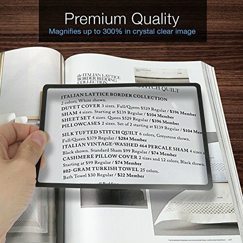 Magnipros Premium 3x 300 % Seitenvergrößerungslinse mit 3 Bonus Lesezeichen Lupe - Bild 2 von 9