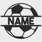 Personalised Football Soccer with name | Kids Wall Bedroom Vinyl Decal Sticker