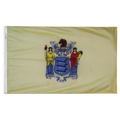 New Jersey Annin Flagmakers State Nylon Flag Indoor Outdoor All Sizes - Picture 1 of 14