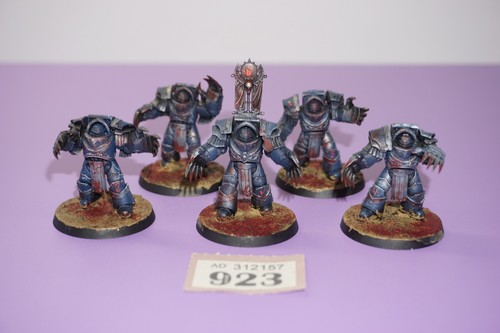 Warhammer 40k Chaos Marine Night Lords Legion Cataphractii Terminators x 5 - Imagen 8 de 8