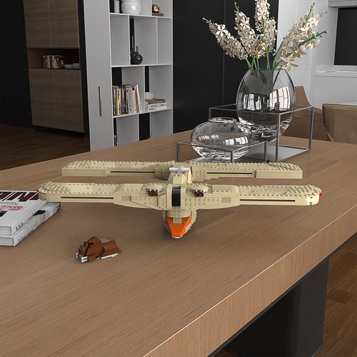 MOC: Elegantly Designed Transport Heavy Ship with Cockpit 698 Pieces DIY - Picture 5 of 7