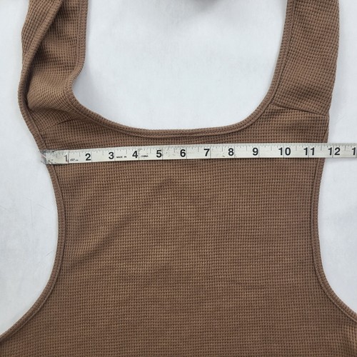 Shein Wickel Waffel Neckholder Top Braun Größe L - Bild 5 von 5