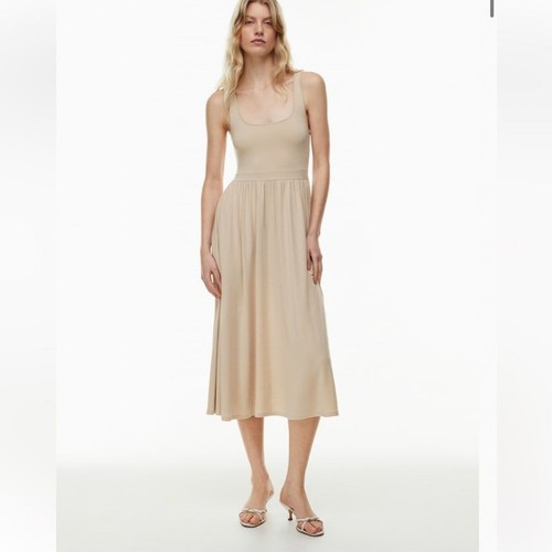Neu mit Etikett Aritzia Wilfred Market Midikleid in heller Birke Gr. 2XL