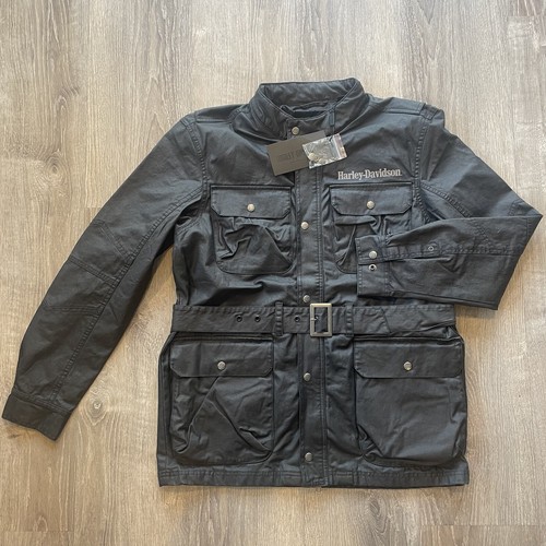 Harley Davidson Black Heavyweight Jacket Woven Size Large 9743-24VM/000L