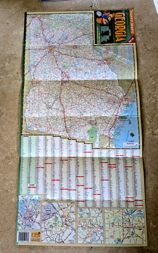 Laminated GEORGIA State Map - FAST SHIPPING - Picture 2 of 2