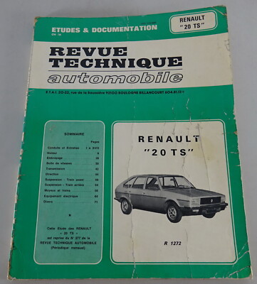 Reparaturanleitung Revue Technique Modell: Renault 20 TS R 1272 Stand 02/1978