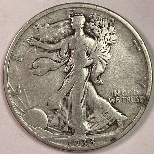 1933-S Walking Liberty Half Dollar Choice Very Fine VF+ Coin #16737