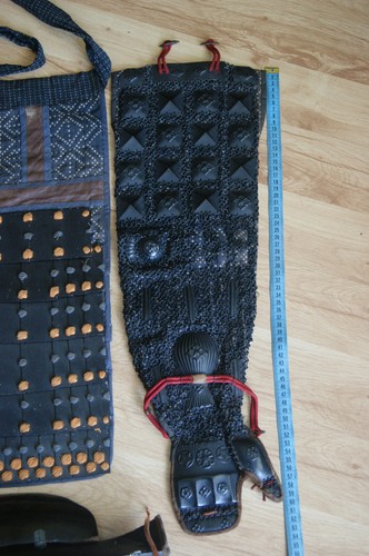 Original HAIDATE, SUNEATE and KOTE from Samurai armor from EDO period. - Picture 12 of 23