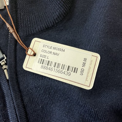 Peter Millar 100% Extra Fine Merino Wool 1/4 Zip Navy Sweater Vest Men’s NWT - Picture 5 of 9