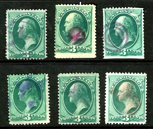 Billete de Washington de 3 centavos de colección de lujo color 1871-1883 EE. UU. 13B12 - Imagen 1 de 3