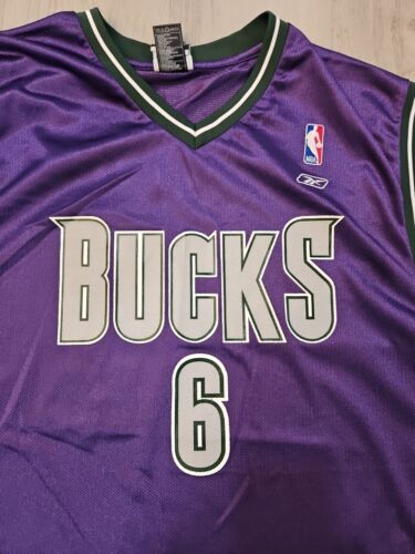 Vintage Reebok #6 Andrew Bogut Milwaukee Bucks NBA Basketball Jersey Size XL - Picture 3 of 5
