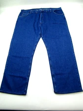 Red Kap Denim Jeans Mens 48 Dark Blue Zipper Casual Dad Normcore Logo