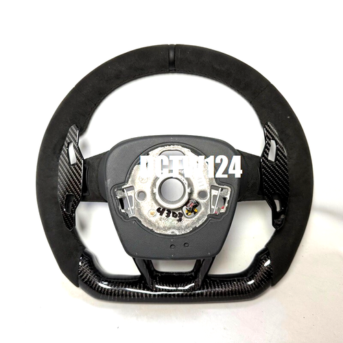 Real carbon OE flat bottom steering wheel Audi 18~21 Q5 SQ5 Q3 SQ3 No exchange - Picture 5 of 7