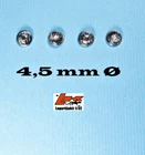 HEADLIGHT 4.5MM 4 UNITS CHROME FRAME ENGRAVED LENS RESIN KIT FERRARI ALFA ASTON