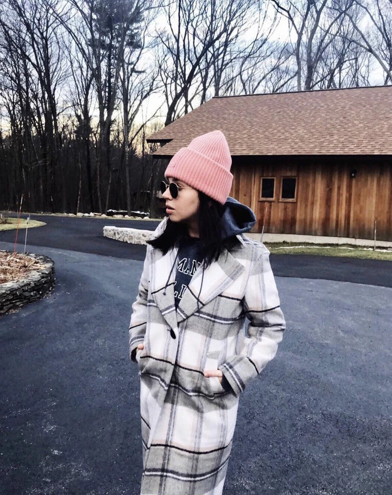 Kensie Long Plaid Coat M eBay