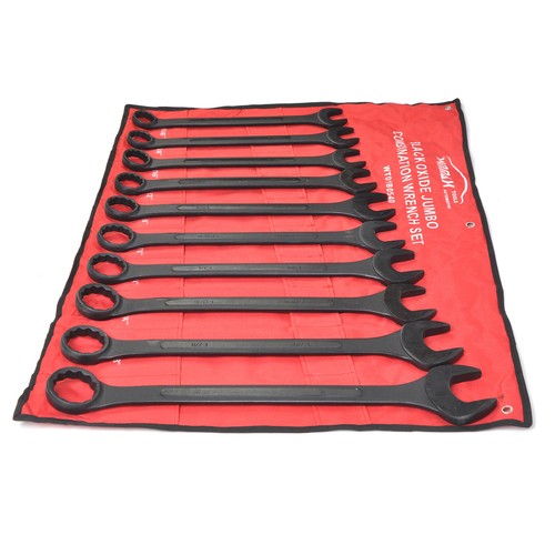 1-5/16" - 2" SAE Black-Oxide Jumbo Combo Wrench Set Heat-treated Steel Tool 10PC - Picture 14 of 14