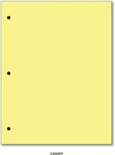Copy And Printing Color Paper 20 Lb. 3 Hole Punch 500 Sheets Per Ream. Canary