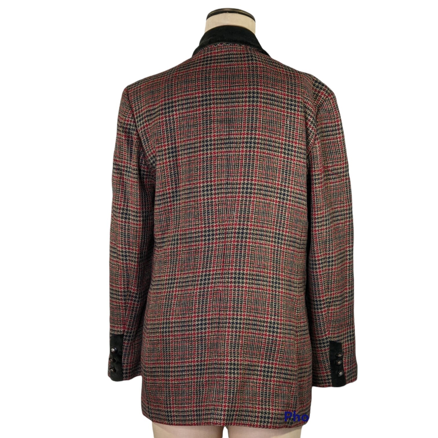 Pendleton Multicolor Plaid Wool Blend Blazer W/ V… - image 2