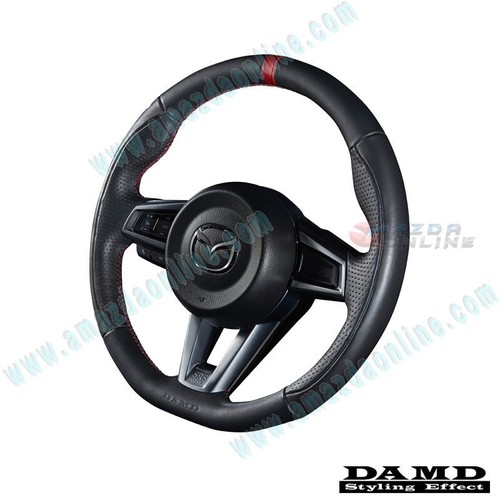 Mazda Miata MX5 MK4 2016-2025 Damd Nappa Leather Flat Bottom Steering Wheel - Picture 2 of 4