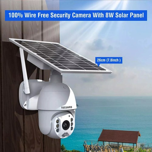 Wireless Solar Security IP Camera Battery Powered Outdoor WiFi CCTV PTZ Camera - Picture 2 of 8