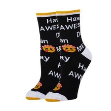Women's Emoji Poop Colorful Crew Socks Funny Crazy Socks, Awesome, Size 5-10