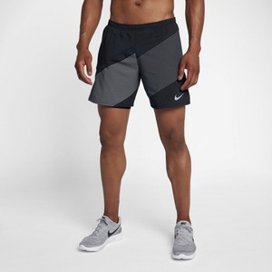 Nike-Men-039-s-Flex-2-in-1-Distance-7-034-Shorts-857785-010-Black-White-NEW-Size-XL
