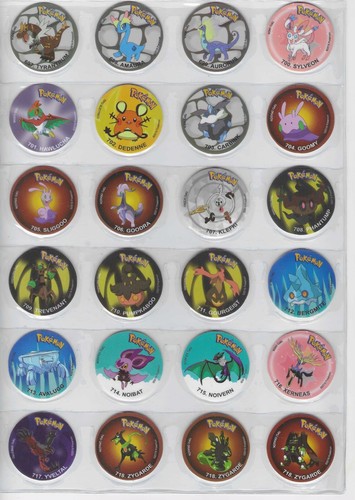 2019 TAZOS POKEMON 6 KALOS DKV Full Set 76/76 PERU Edition Pogs HOOPA ZYGARDE - Picture 3 of 5