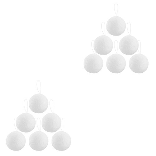 2 PCS White Snow Christmas Balls Hanging Pendants Decorations Foam eBay
