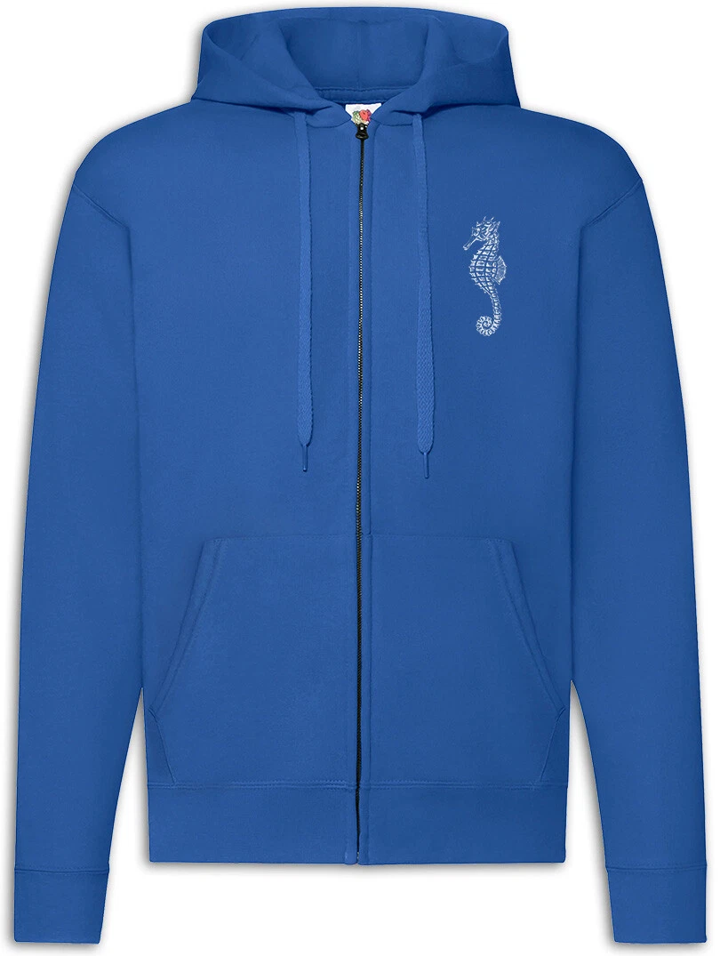Sea Horse II Zipper Hoodie Sailor Skipper Diver Toon Cartoon Comic Look Princess