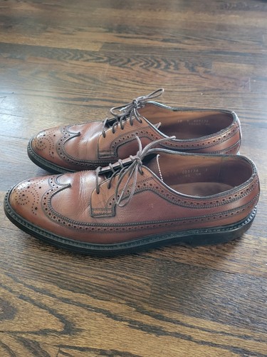 Imperial Florsheim 5-nail V-cleat Brown Longwing 93602 Men's Shoes Size 10 B - Picture 6 of 11